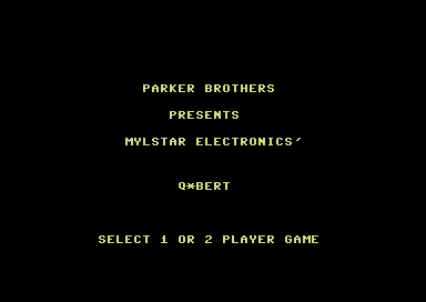 Q*Bert title screen for Commodore 64